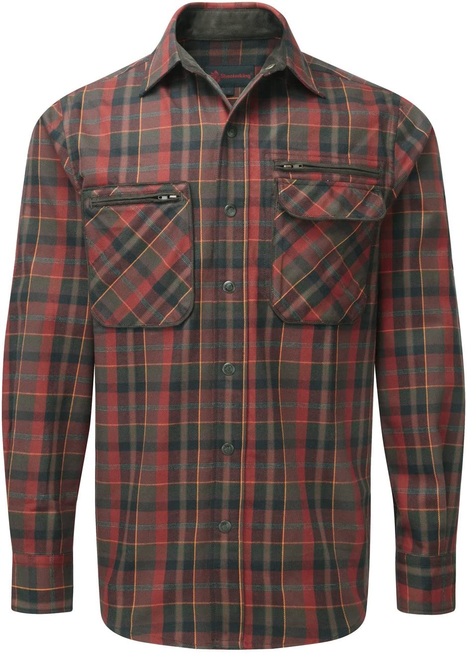 Greenland Shirt with Suede - Red