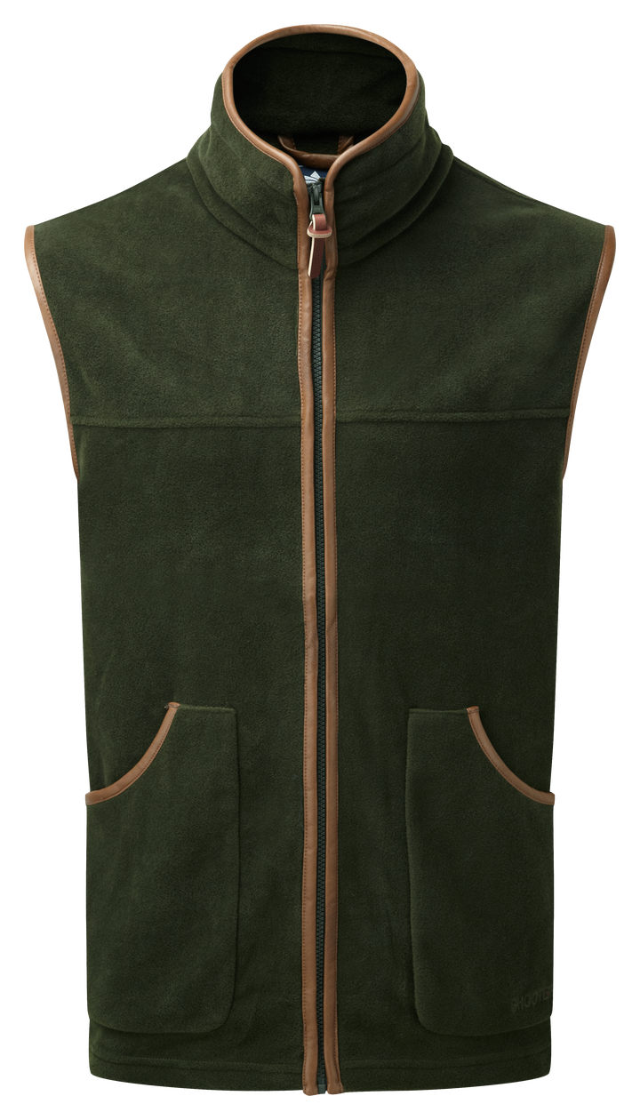 Performance Fleece Vest Green - European Slim Cut - Order Larger Size (See Description)